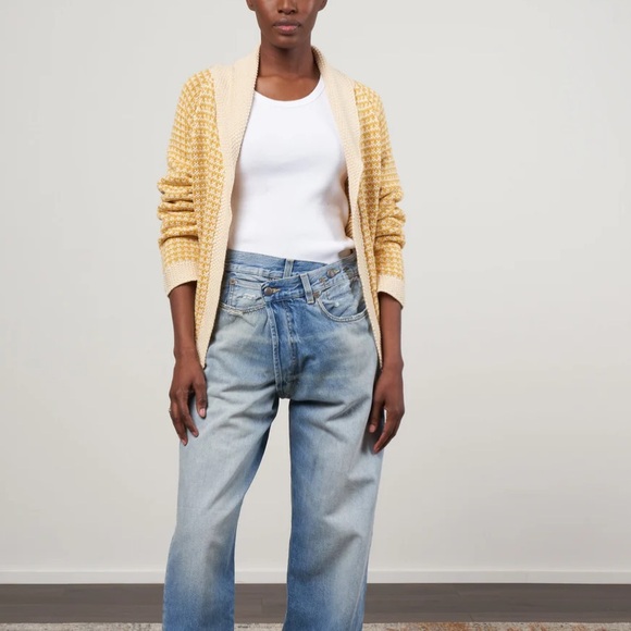 THE GREAT. Sweaters - THE GREAT. the minicheck lodge cardigan - golden light s (1)